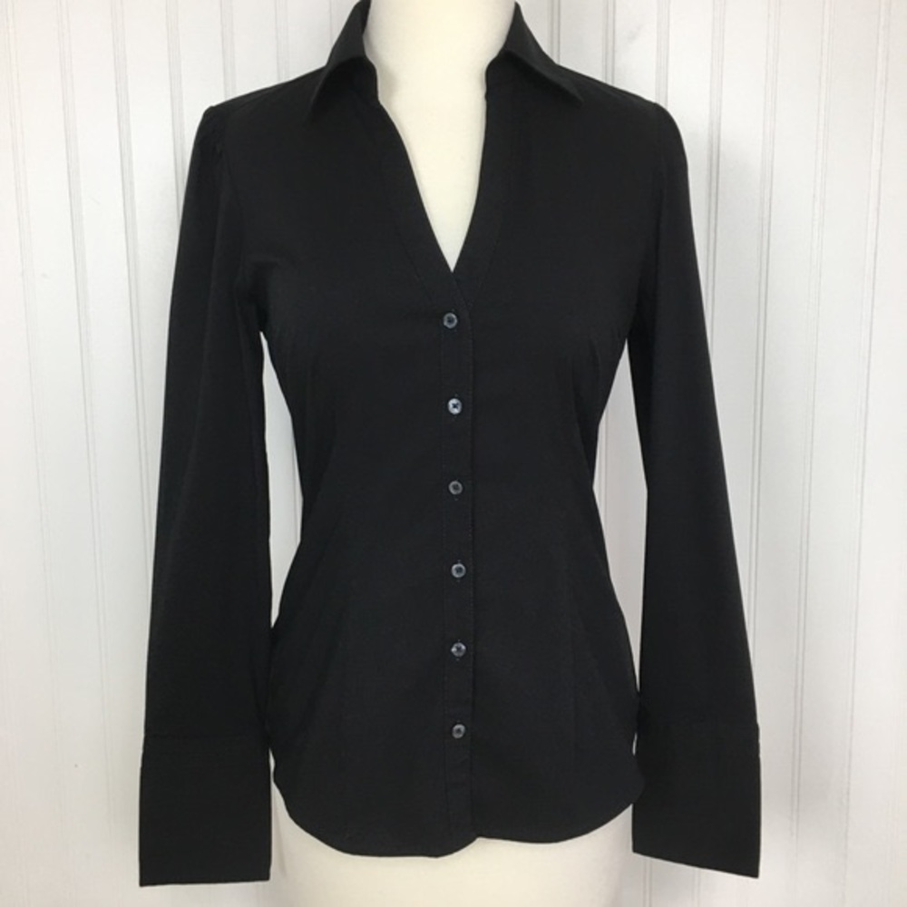 Express Black Button Down